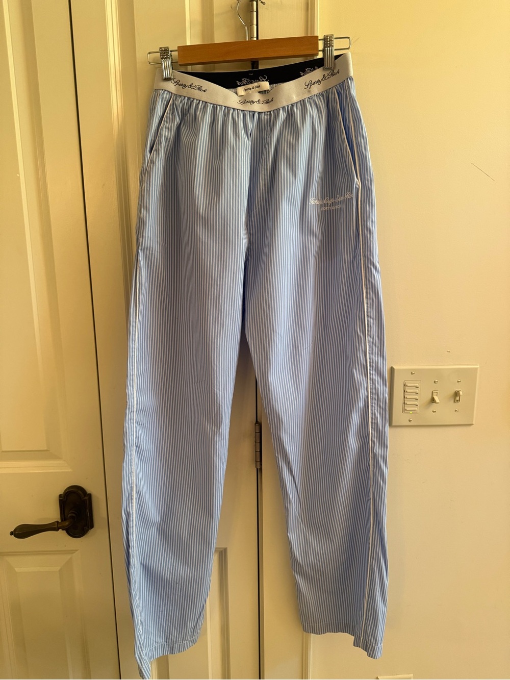 Sporty & Rich Hotel du Cap Brooklyn Pajama Pant Size M 🦋🦋🦋 - Picture 2 of 7